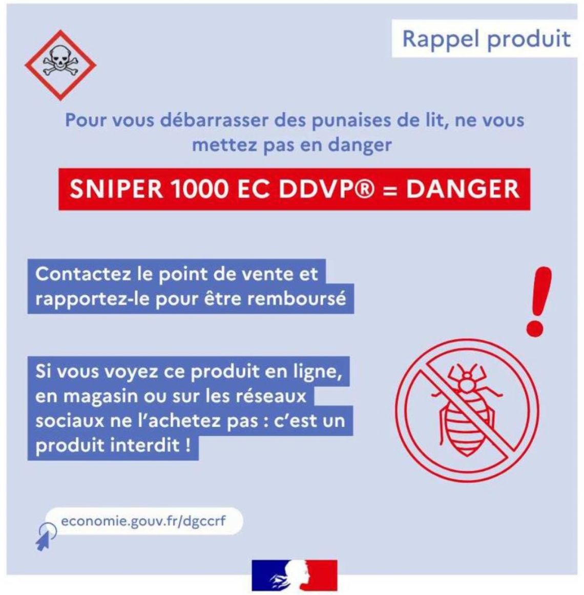 Les Attaques - Message de prévention lié à l'usage d'un insecticide interdit (SNIPER)